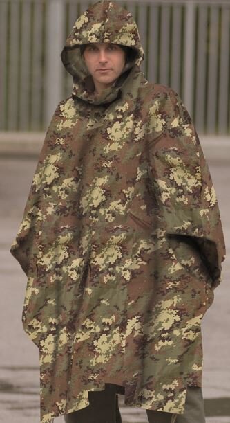 RIPSTOP WET WEATHER PONCHO VEGETATO