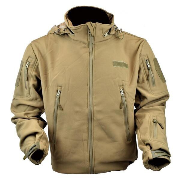 JS-TACTICAL GIACCA SHARK SKIN BROWN TG S
