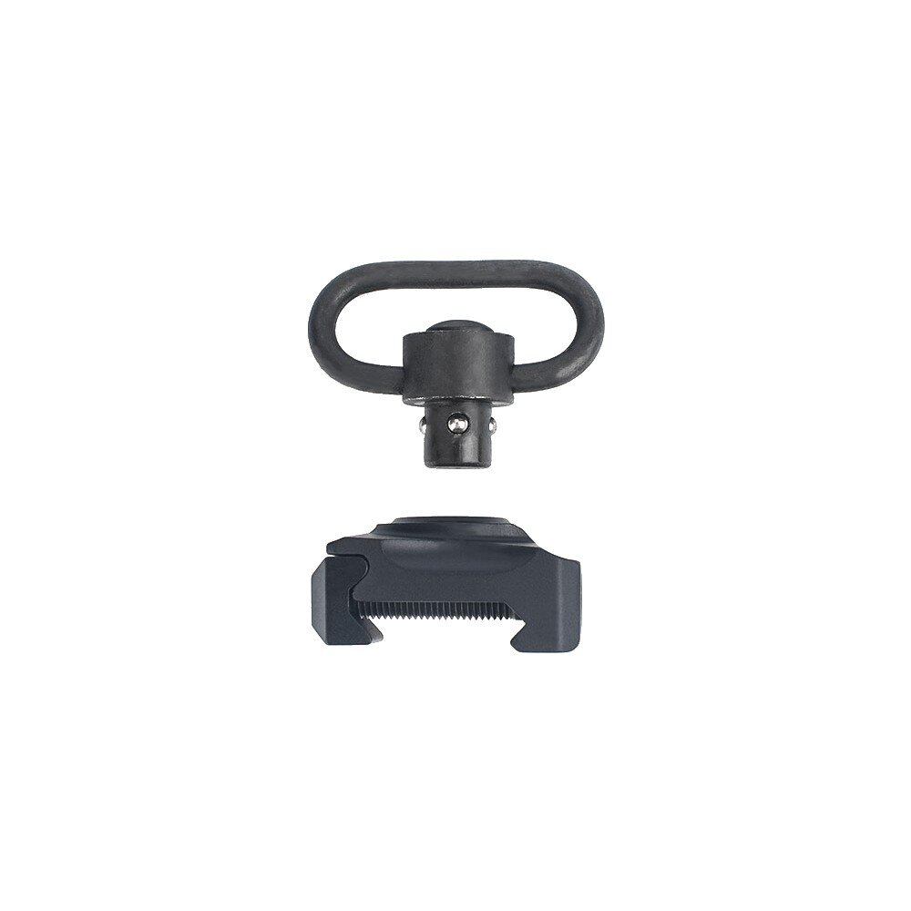 METAL GANCIO CINGHIA QD CON ATTACCO PER SLITTE 20MM NERO