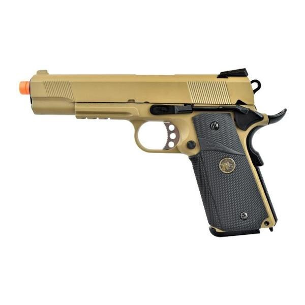 WE PISTOLA A GAS 1911 M E U RAIL TAN