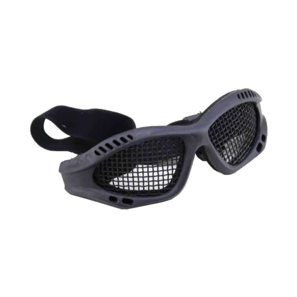 WOSPORT OCCHIALI TATTICI CON RETE METALLICA Black